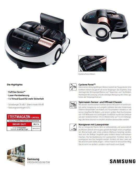 Samsung Aspirapolveri & Accessori: Staubsauger, Saugroboter Samsung Powerbot VR9000 – Usato da Uster venduto da Lea_ZH 5