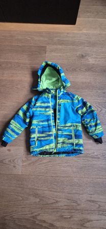 Kinder Skijacke blau grün Gr 110 Revolution