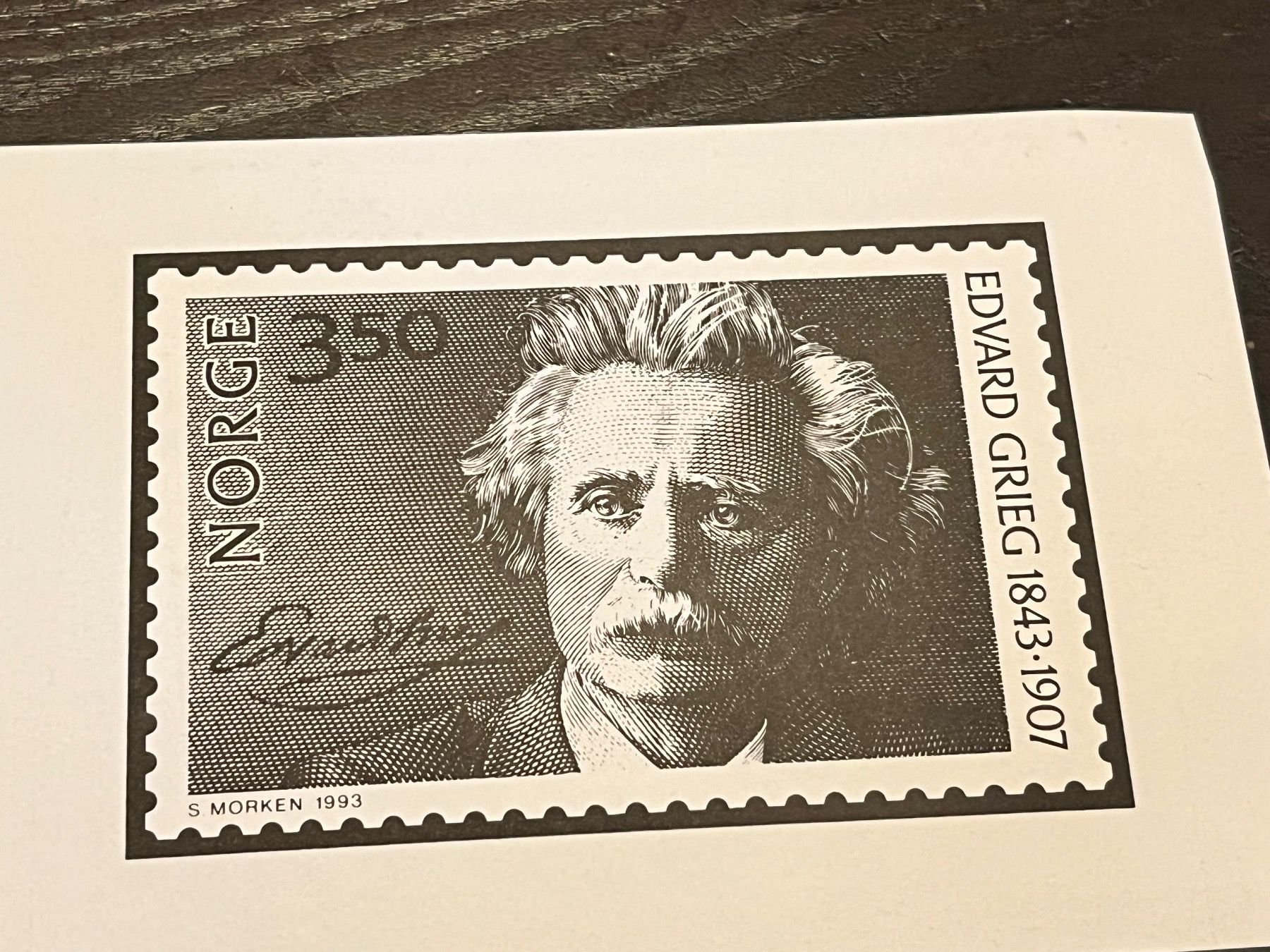 Alle Briefmarken: Briefmarke Norwegen Edward Grieg – Neu und originalverpackt aus Zürich von engebrunau 1