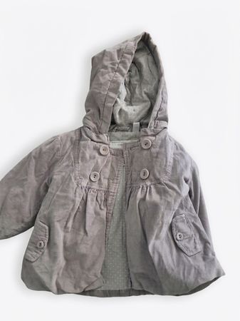 Kinder Jacke Next mit Kapuze grau Grösse 86 getragen