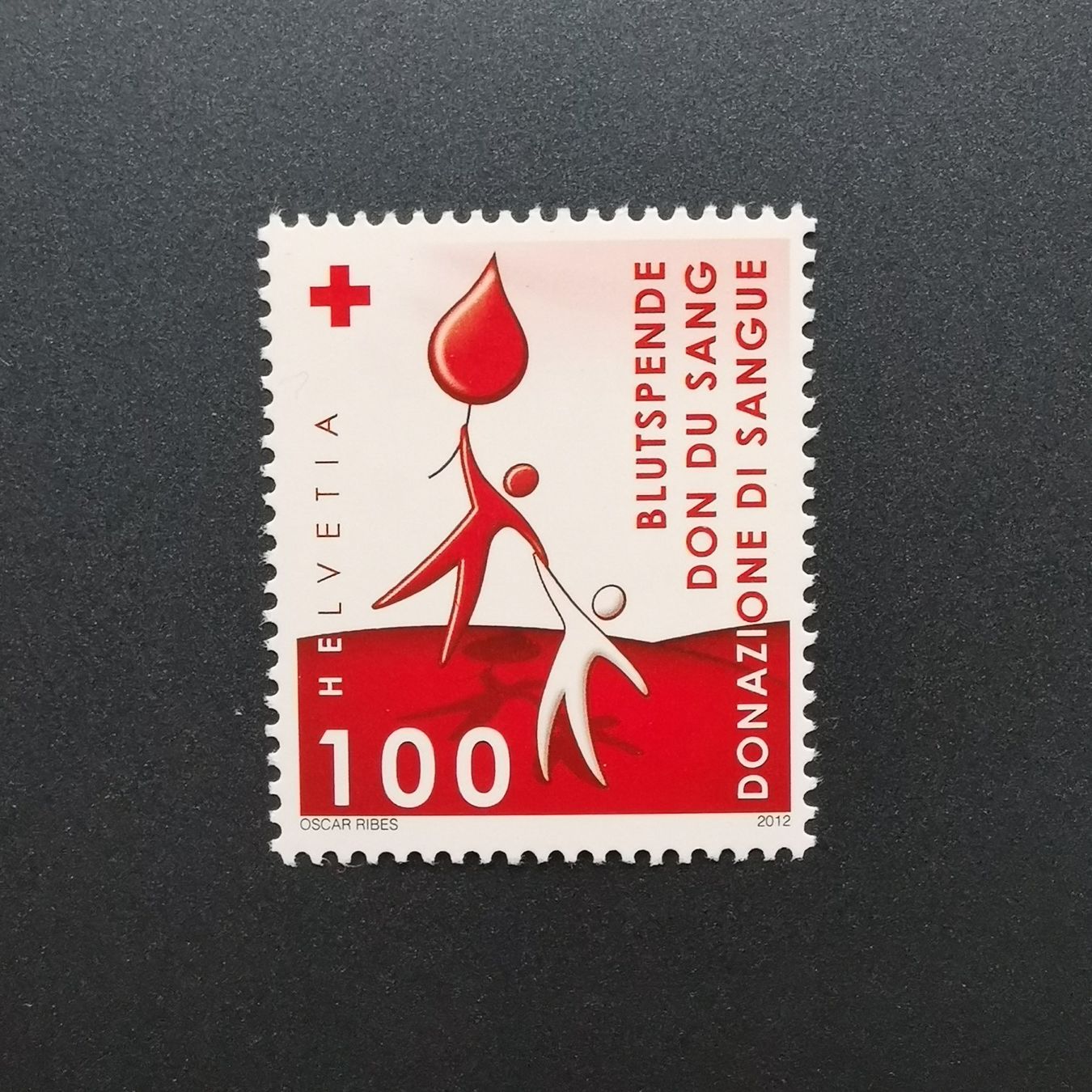 Tutti i francobolli: Schweiz Sondermarke Blutspenden, 2012, postfrisch – Nuovo (secondo la descrizione) da Gümligen venduto da Fairseriver