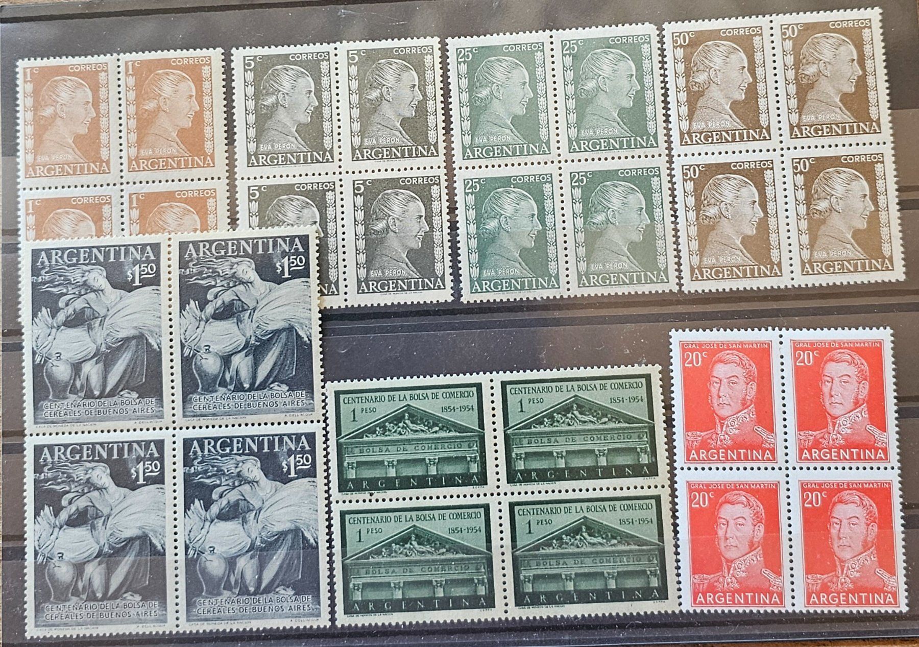 Tous les timbres: ARGENTINIEN - 4er-Bl. ** – Neuf (Voir description) à Les Valettes par Nuba1