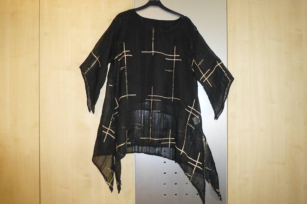 Tuniche: Tunika Bluse Kasack schwarz/gold Grösse L – Nuovo (secondo la descrizione) da Reinach BL venduto da Spider63