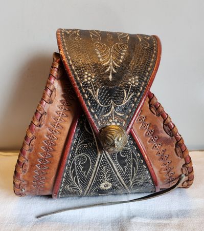 Handgefertigte Trachten Leder Gürteltasche Unikat Bayern