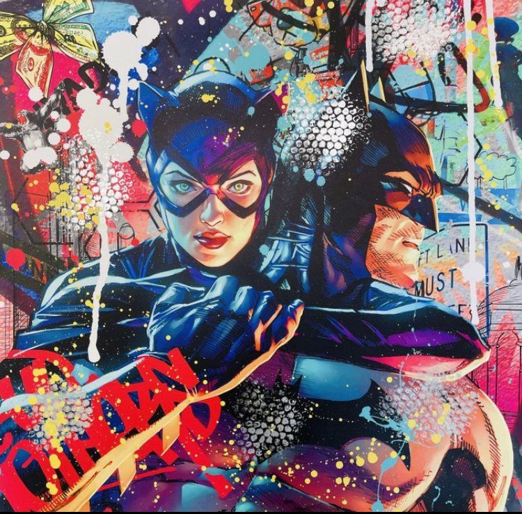 Gemälde: New Popart Mixed Media 100 x 80 Batman – Neu (gemäss Beschreibung) aus Zumikon von nubyan