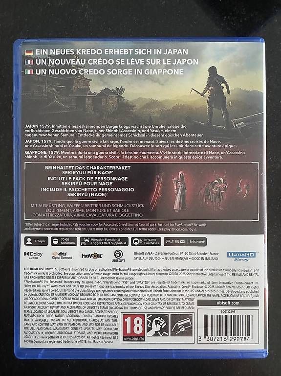 Spiele: PS5 Spiel- Assin's creed shadows  – Gebraucht aus Sarnen von ari_27sz 1