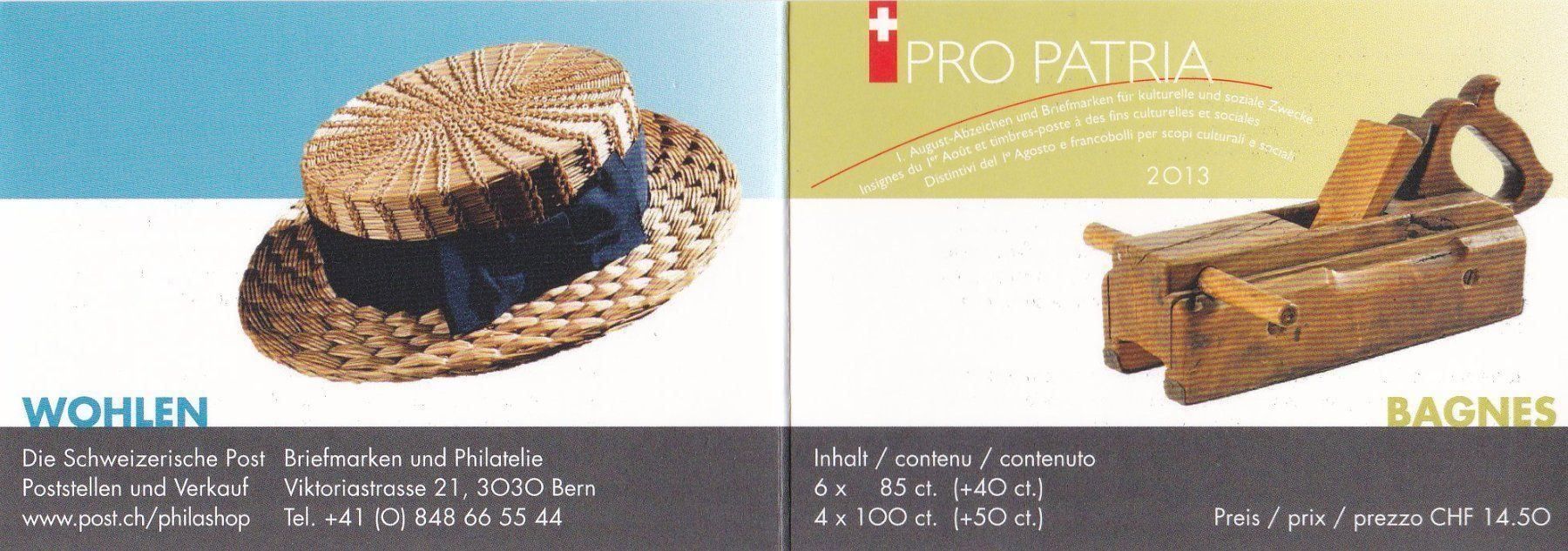 Tutti i francobolli: Postfrisch PP MH 2013 – Nuovo e nell'imballaggio originale da Schliern b. Köniz venduto da joni20