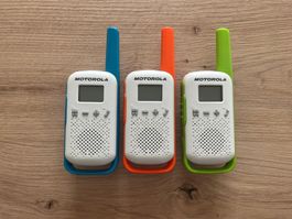3 Motorola Walkie Talkies für Kinder, Top Zustand!