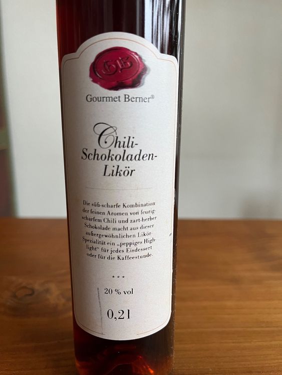 Chili-Schokoladen-Likör (v. Gourmet Berner) | Kaufen auf Ricardo