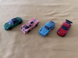 4 Spielzeugautos, Porsche Majorette