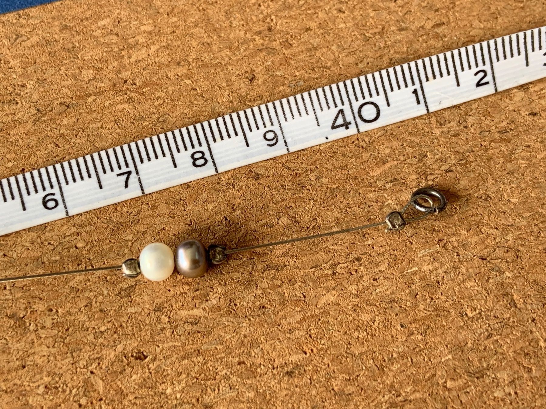 Catenine: Silberkette echte Perlen weiss-violett (40cm) – Usato da Laufen venduto da Bellavitaboom 4