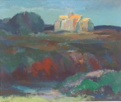 Ernest PIZZOTTI (1905-1984) beau paysage des Cévennes