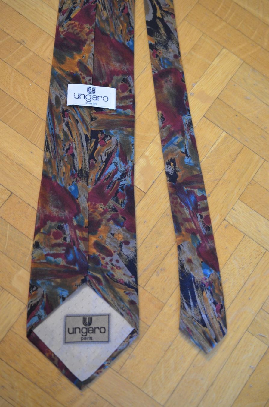 Cravatte: Cravate Ungaro en soie 7x9cm – Usato da La Croix (Lutry) venduto da OMEGA07 2