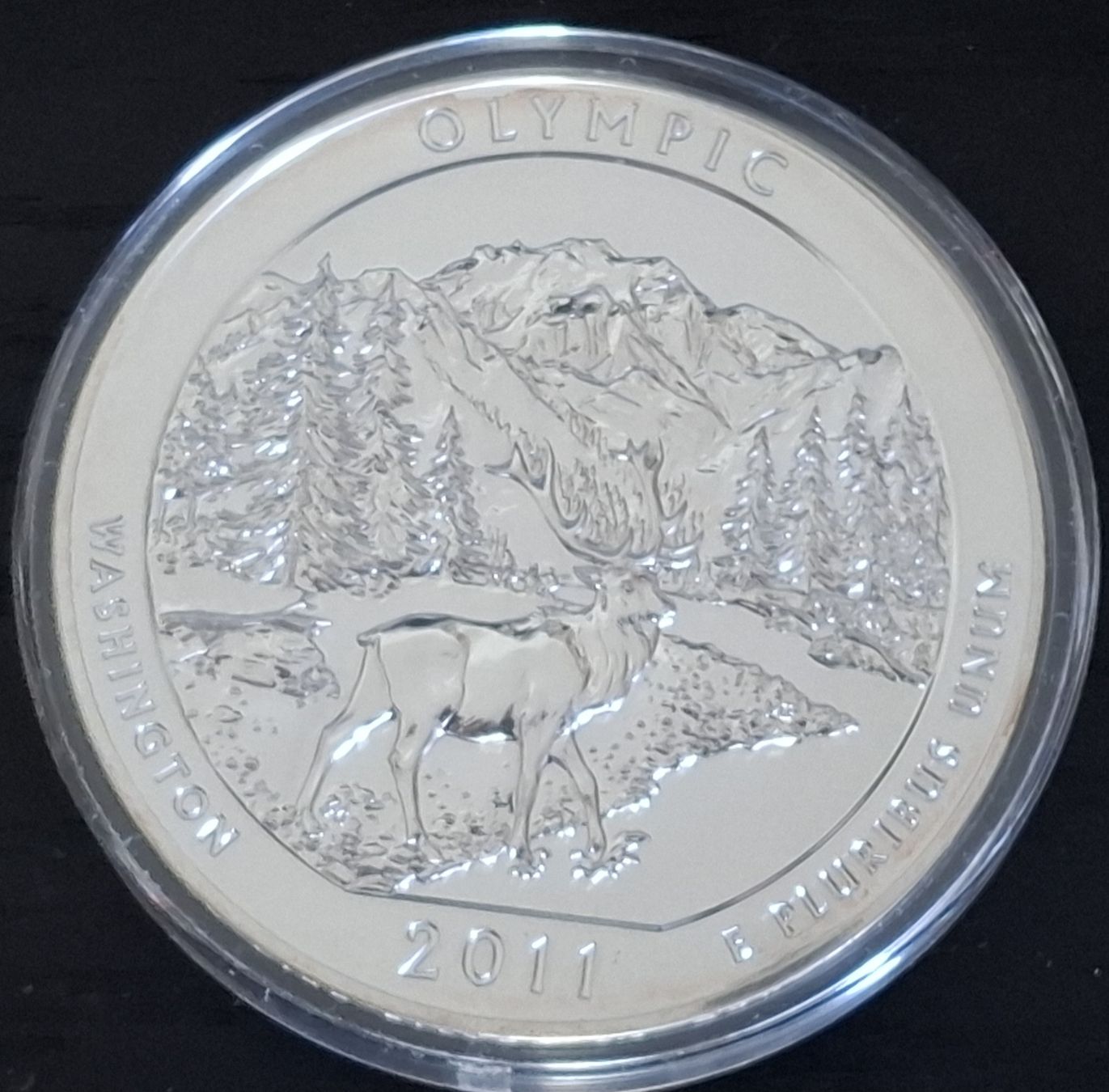 Tutti le monete: 5 Oz Silber - Washington Olympic Quarter Dollar 2011 – Usato da Leibstadt venduto da Oxygen73
