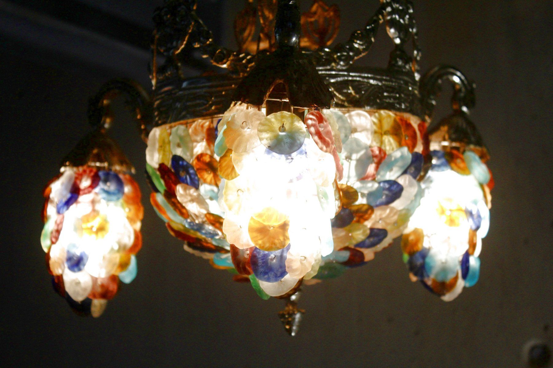 Lampadari & plafoniere: Traumhafter, spanischer Jugendstil - LEUCHTER mit MURANOGLAS – Usato da Bern venduto da kultiges 4