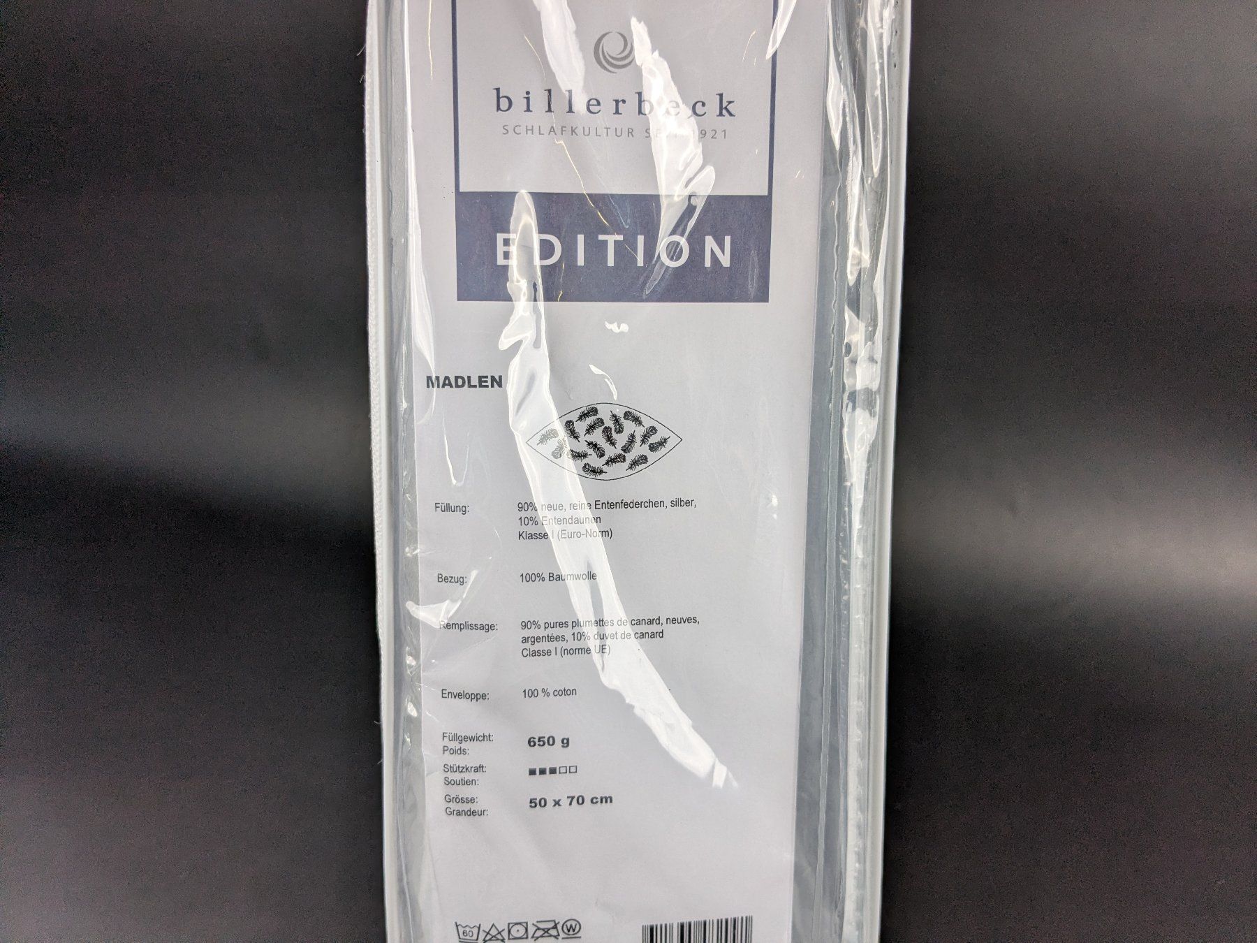 Cuscini: BILLERBECK Daunenkissen "Madlen" – Nuovo (secondo la descrizione) da Dintikon venduto da Restwert_Dintikon 6