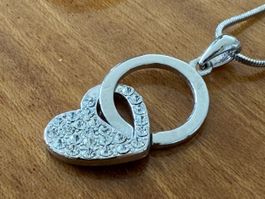 Halskette Schmuck Anhänger Mode Zirkonias Herz Stein