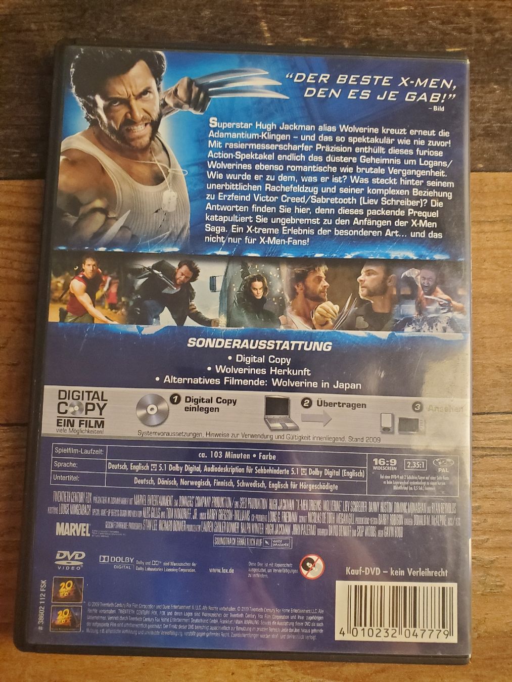 Alle DVDs: X-MEN ORIGINS extended version – Gebraucht aus Weinfelden von RobsFortune 2