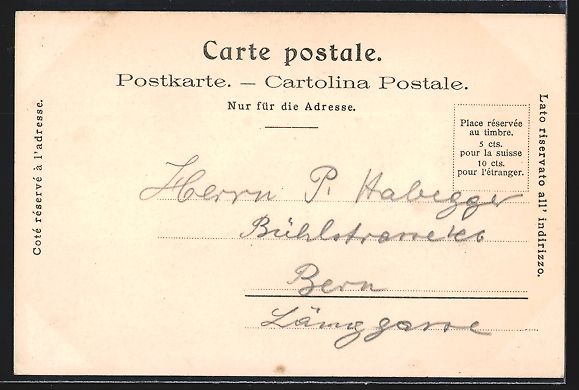Cartoline postali: Litho Berne, Teilansicht, Wappen und Heu – Usato da Berlin venduto da bartko-reher 1