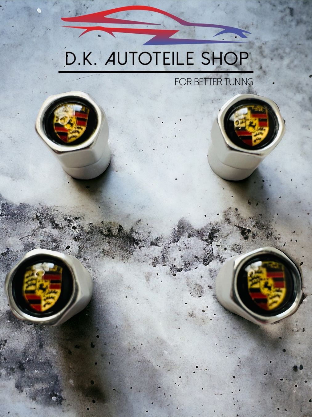 Porsche Alle Autoersatzteile: Porsche Ventilkappe Ventildeckel Aluminium 4er-Set Silber – Neu und originalverpackt aus Balsthal von  1