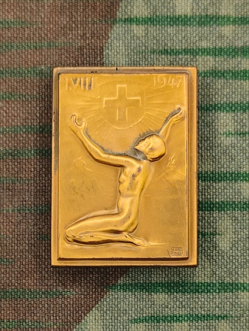Placchette & Badge: 1. August Abzeichen 1947 – Usato da Bauma venduto da SwissMilitaria