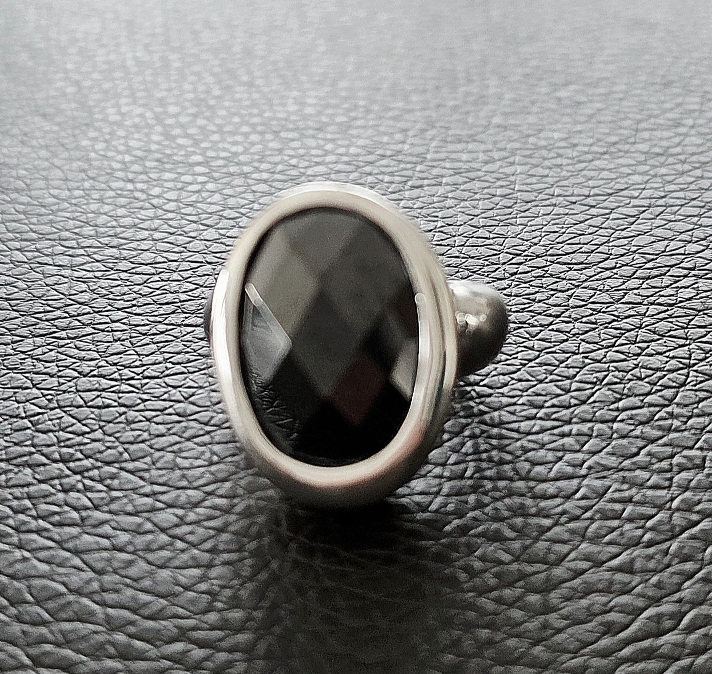 Anelli: Eleganter Silberring925 mit facettiertem Onyx – Nuovo e nell'imballaggio originale da Uetikon am See venduto da Coralreef 2