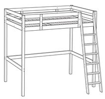 Zerlegtes Massiveholz-Etagenbett-Disassembled Wood Bunk Bed
