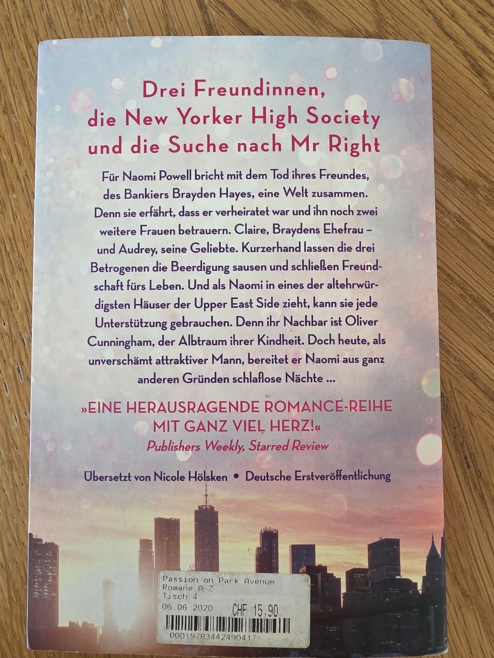 Libri: Passion on Park Avenue – Usato da Muri AG venduto da ramitravel1 1