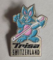 Pin Trisa Switzerland, Hase hellblau