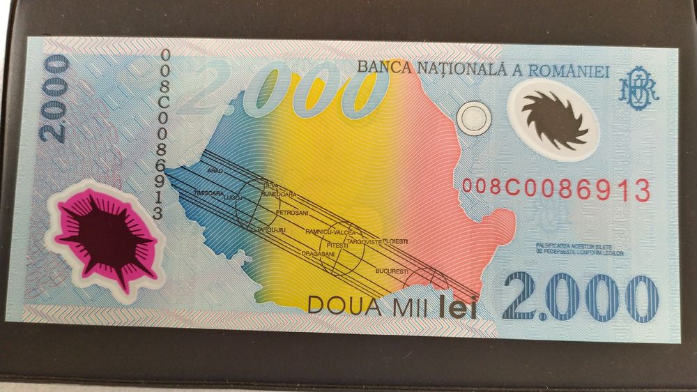 Romania 2000 Lei 1999 Total Solar Eclipse Banknote. (Neu (gemäss ...