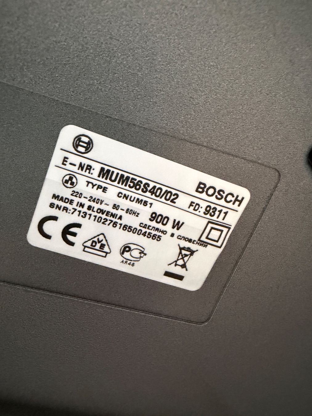 Bosch Elettrodomestici da cucina: Küchenmaschine Bosch MUM56S40/02 – Usato da Stansstad venduto da Schnupperfuchs 2
