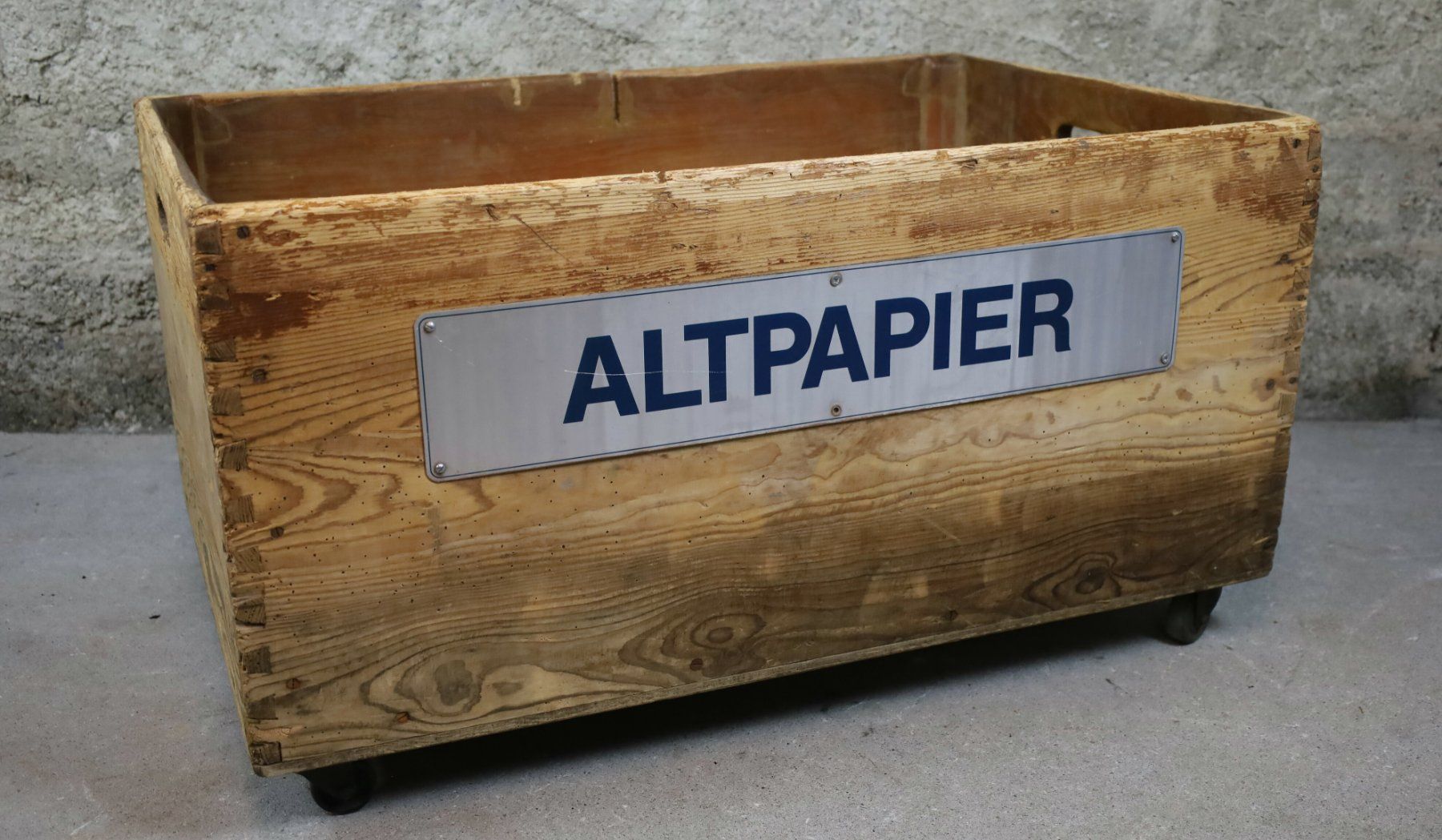 Transportkisten: XL Holzkiste, Kiste auf Lenkrollen "Altpapier" – Gebraucht aus Birrwil von brandschatz_birrwil 3