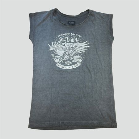 Von Dutch sleeveless t-shirt in vintage style