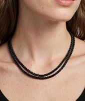 Collana catena intrecciata colore nero unisex