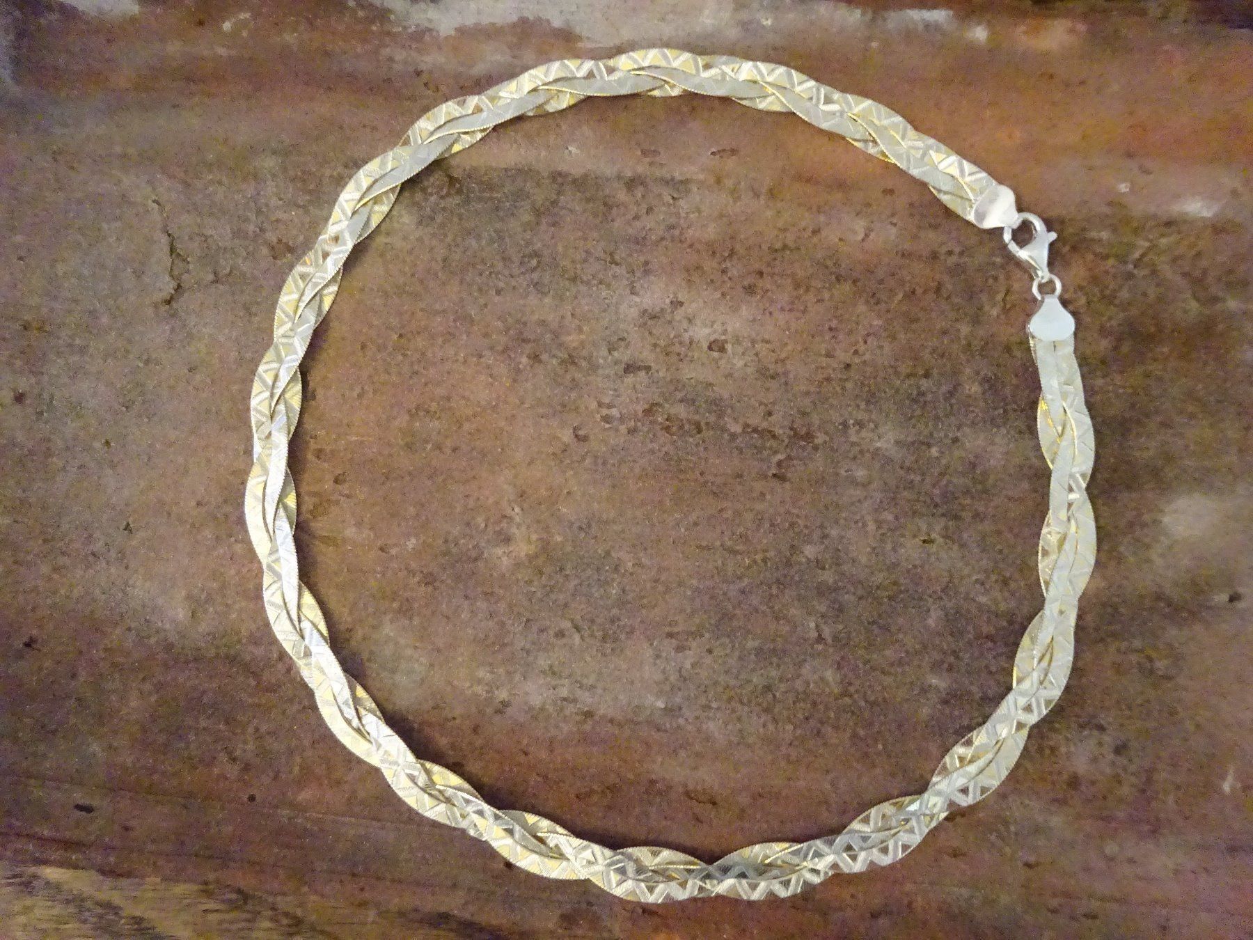 Ketten: Kette Flachpanzer Bicolor Gravur / 925 S – Gebraucht aus Esslingen von FetteSchnecke 1