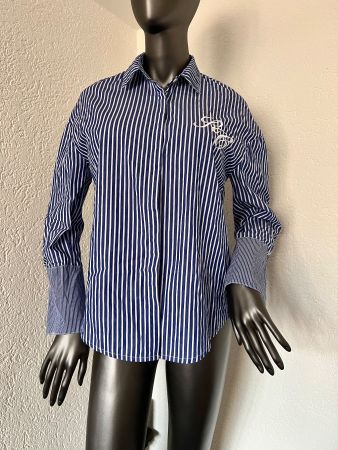 Zara gestreiftes Hemd Blau und Weiss Gr S