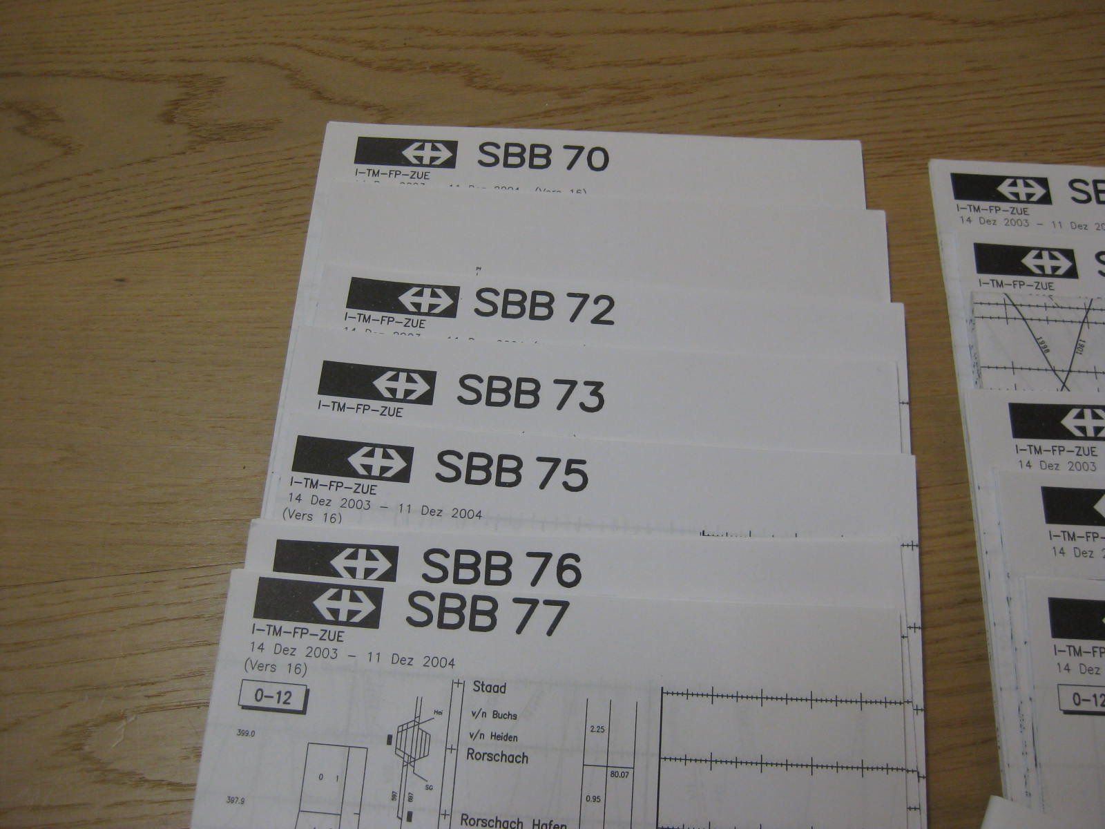 Libri: "Bundle mit grafischen Fahrplänen der SBB 2003-2004, inkl. E – Usato da Malters venduto da Marosko 1