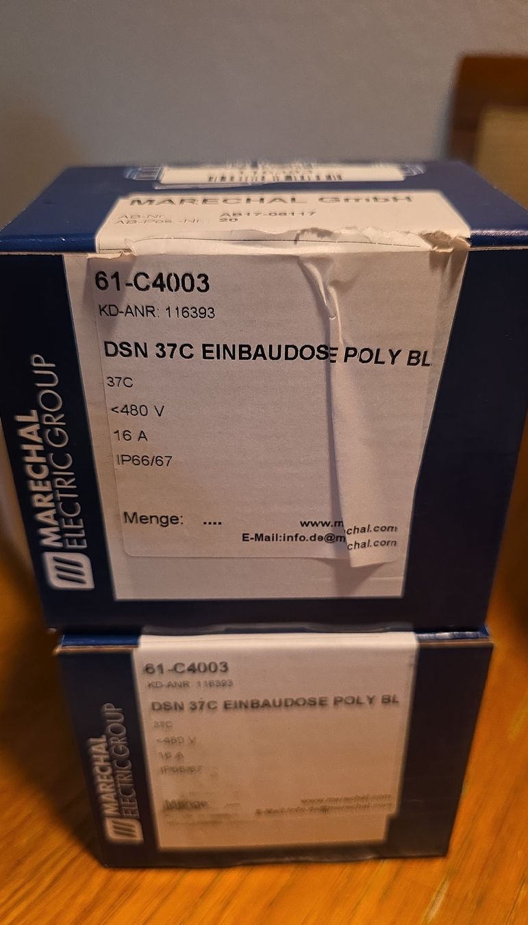 Componenti elettronici: Marechal DSN 37C Einbaudose Poly BL - Neu – Nuovo (secondo la descrizione) da Bronschhofen venduto da Er-winV