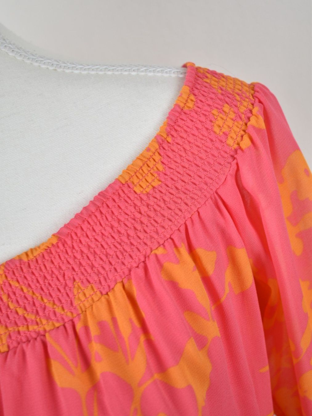 Comma Vestiti: Comma Chiffon Kleid, Gr.40, rosa/orange – Usato da Nürensdorf venduto da 2ND_STORY 6