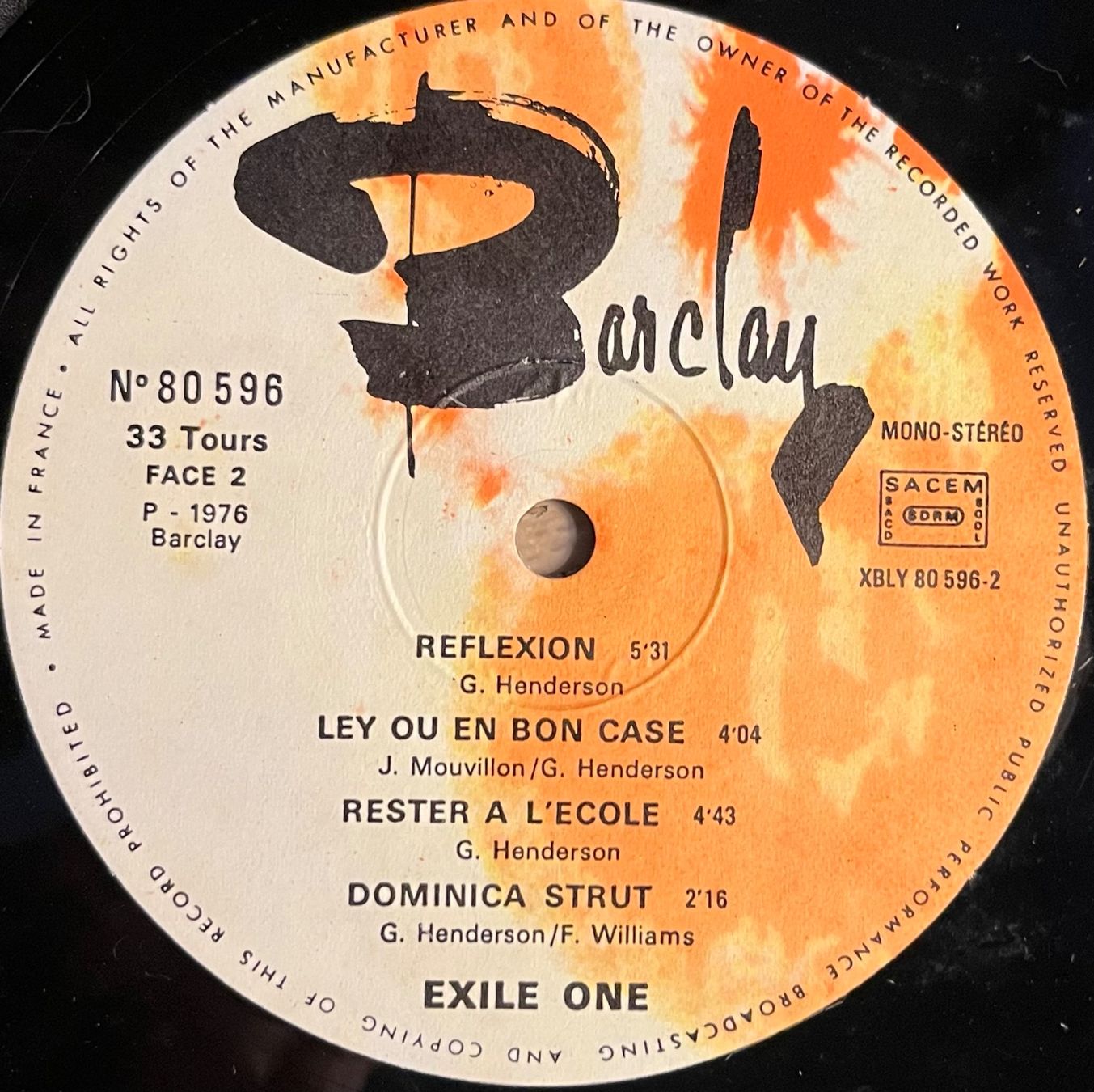 Dischi in vinile: EXILE ONE - EXILE ONE - 33 Tours – Usato da Bussigny venduto da vinyl-pas-cher 3
