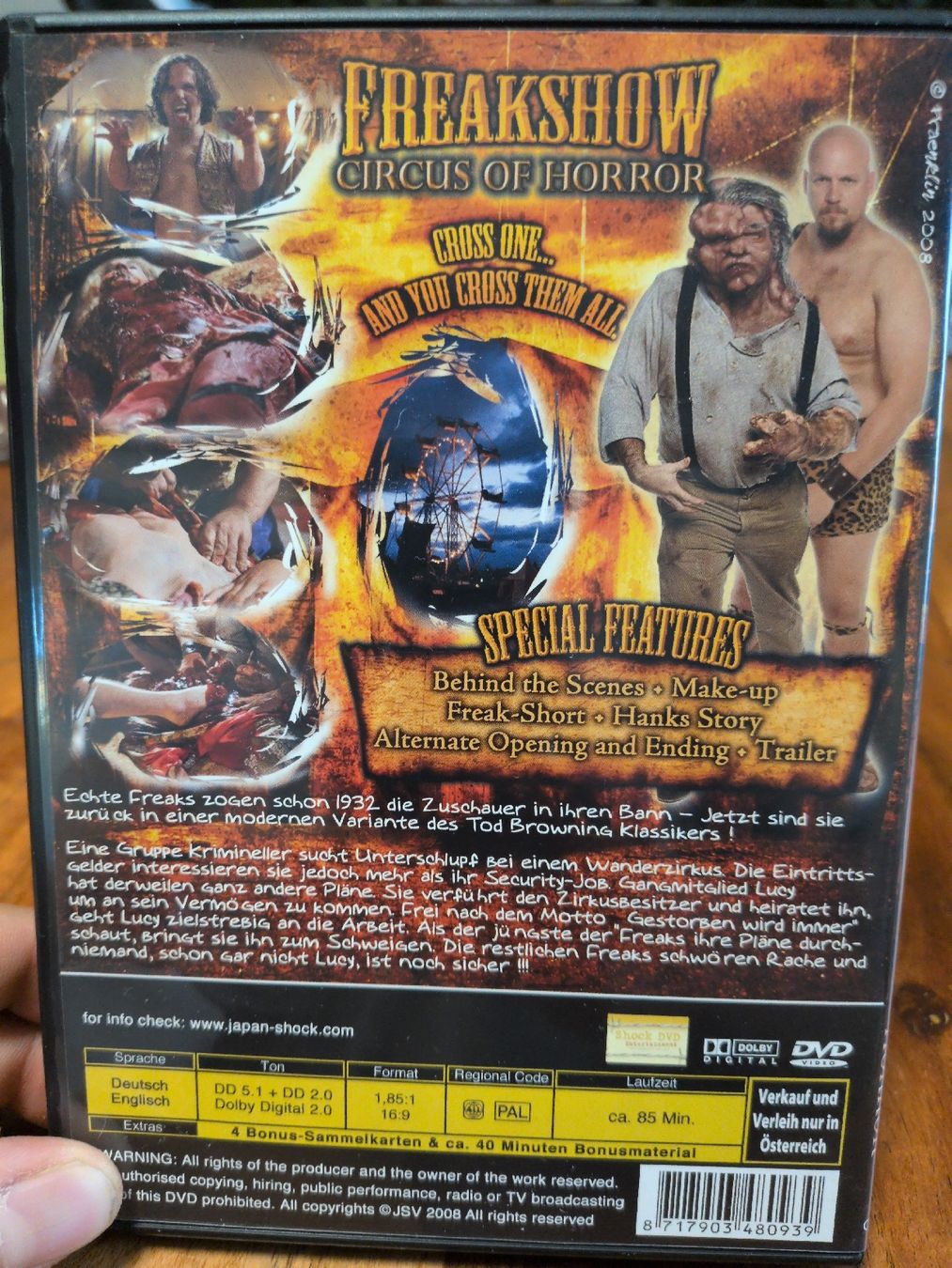 Tutti i DVDs: DVD Freakshow Special Collectors Edition Uncut Version – Usato da Thun venduto da Pizzamike 1