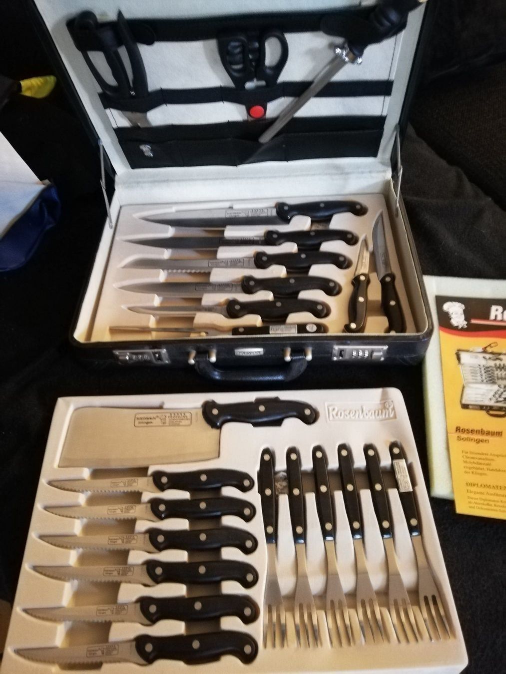 Coltelli da cucina: Messerkoffer 24 teilig neu Rosenbaum – Nuovo e nell'imballaggio originale da Bex venduto da renebaar