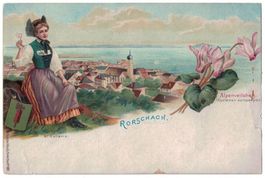 Rorschach, St. Gallertracht mit Alpenveilchen, um 1900