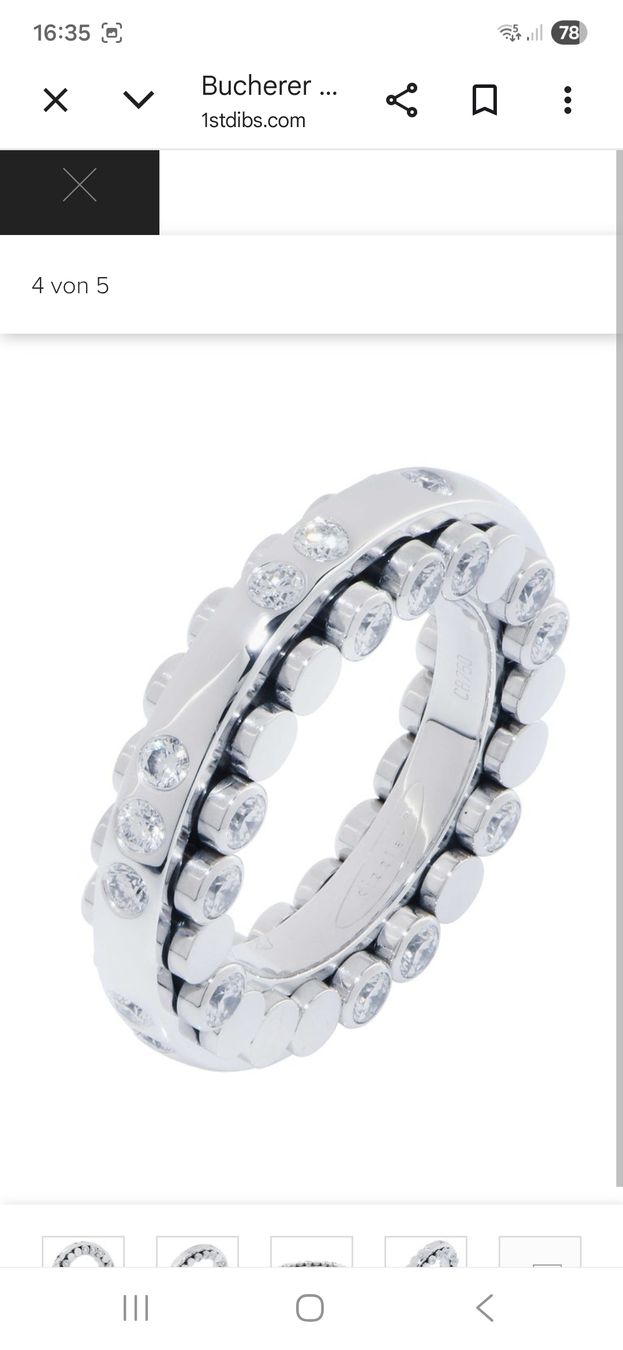 Bucherer Anelli: Dizzler Damenring Bucherer mit Diamanten  weissgold – Usato da Buochs venduto da LUINO7