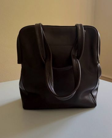 Jil Sander Leder dunkelbraun