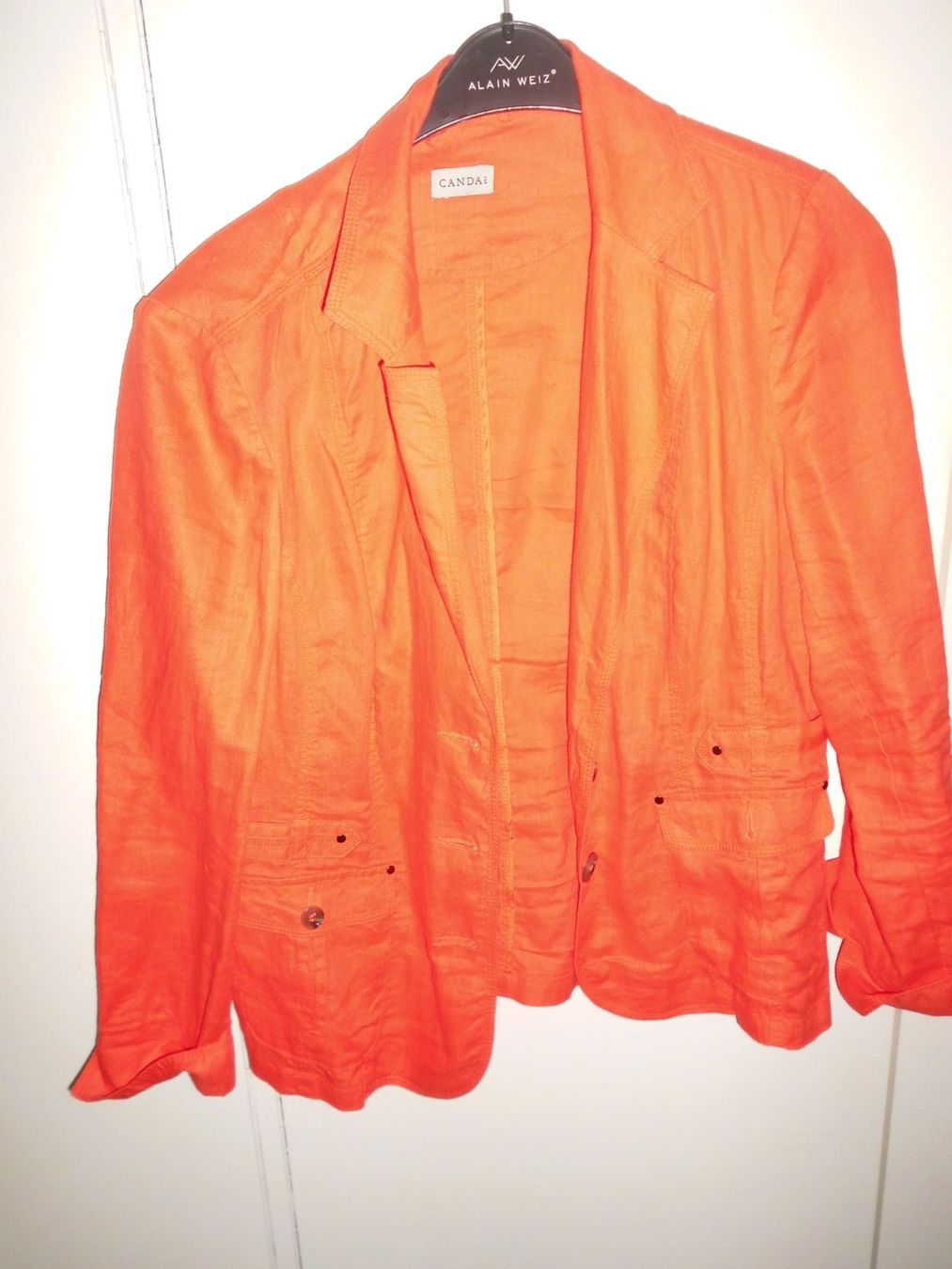 Giacche: Veste en lin orange T. 44 – Nuovo (secondo la descrizione) da Marin-Epagnier venduto da Madja