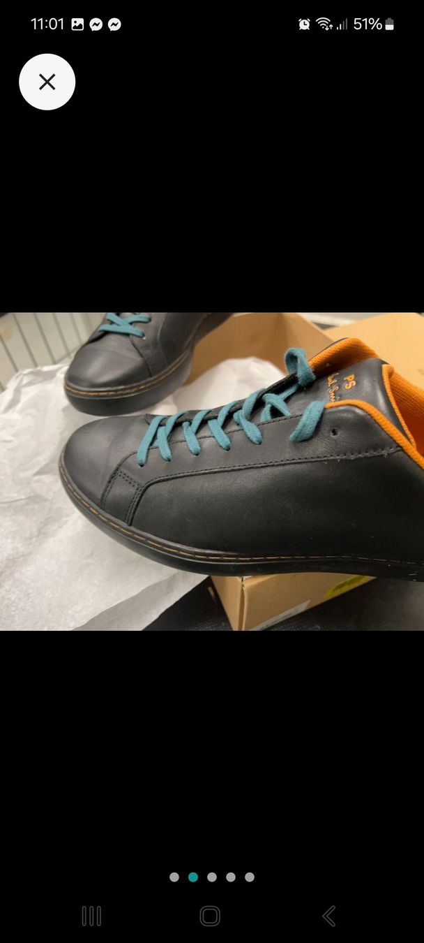 Paul Smith Scarpe da uomo: Snakers Paul Smith "Rex" en cuir noir neuves – Nuovo e nell'imballaggio originale da Genève venduto da Martinbng 1