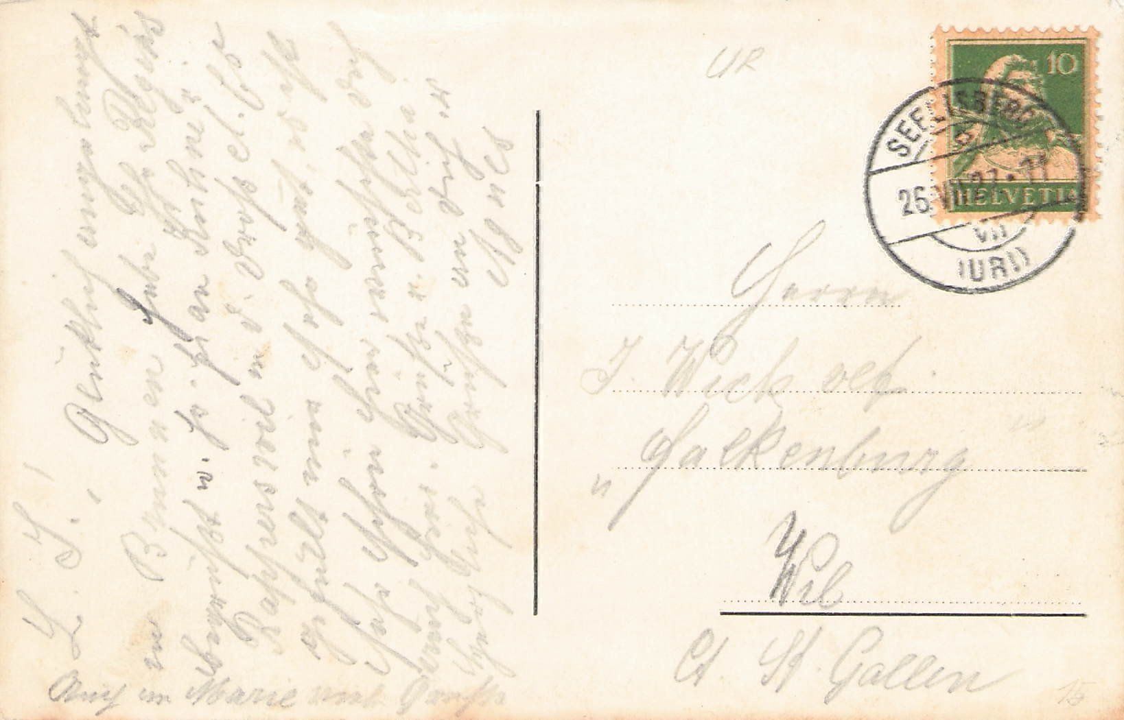 Cartoline postali: - Seelisberg , 1927 – Usato da Reichenburg venduto da Pipo-67 1