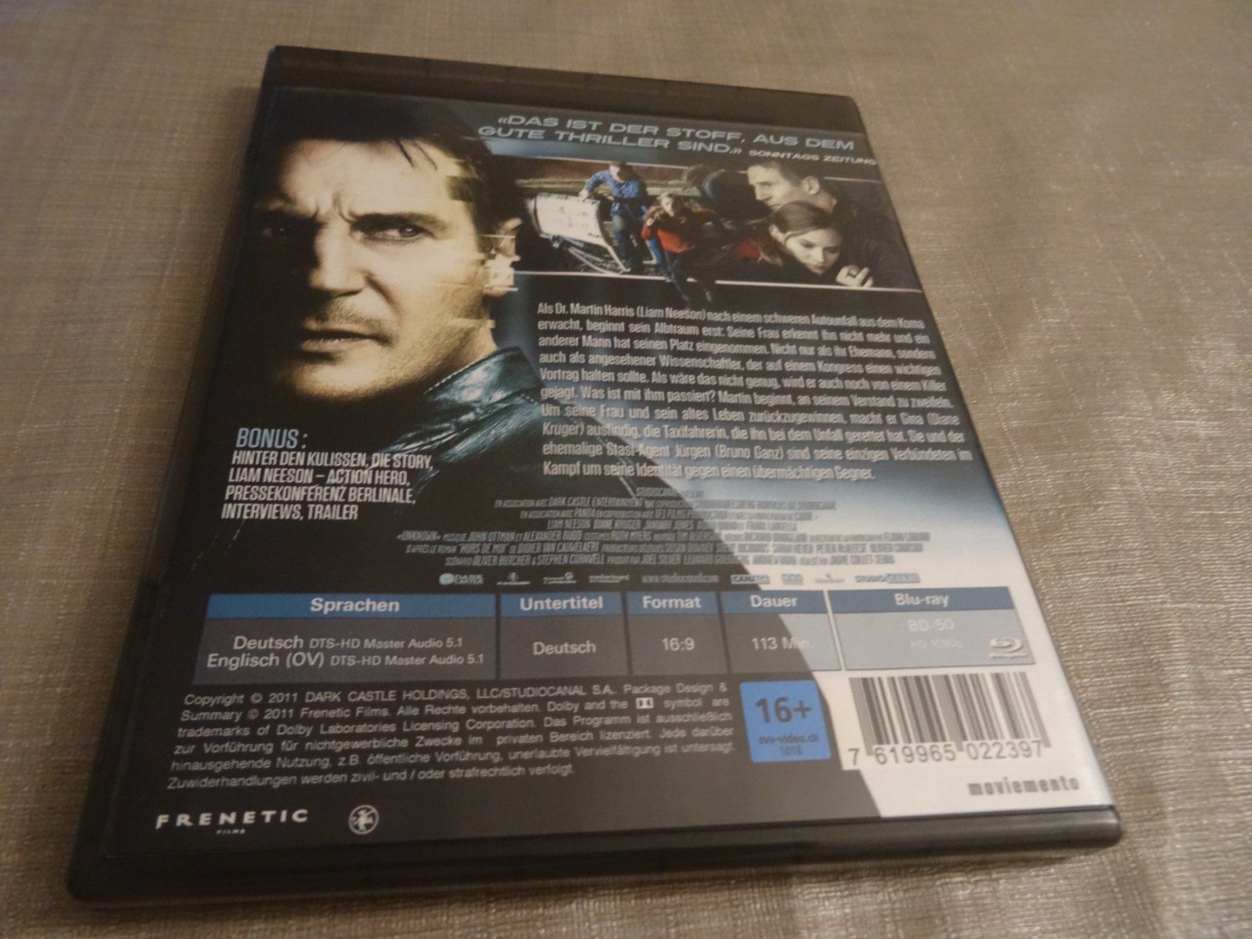 Tutti i DVDs: Unknown Identity Blu-ray, Liam Neeson – Usato da Olten venduto da Disc-Verkauf 2