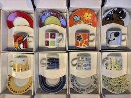 8 Espresso Tassen mit Untertassen Pfister Neuware